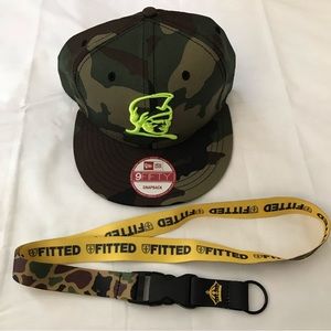NEW ERA “FITTED HAWAI’I” KAMEHAMEHA SNAP HAT 808 includes lanyard.